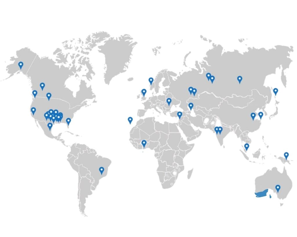 Customer Locations - Cold Root Rolling